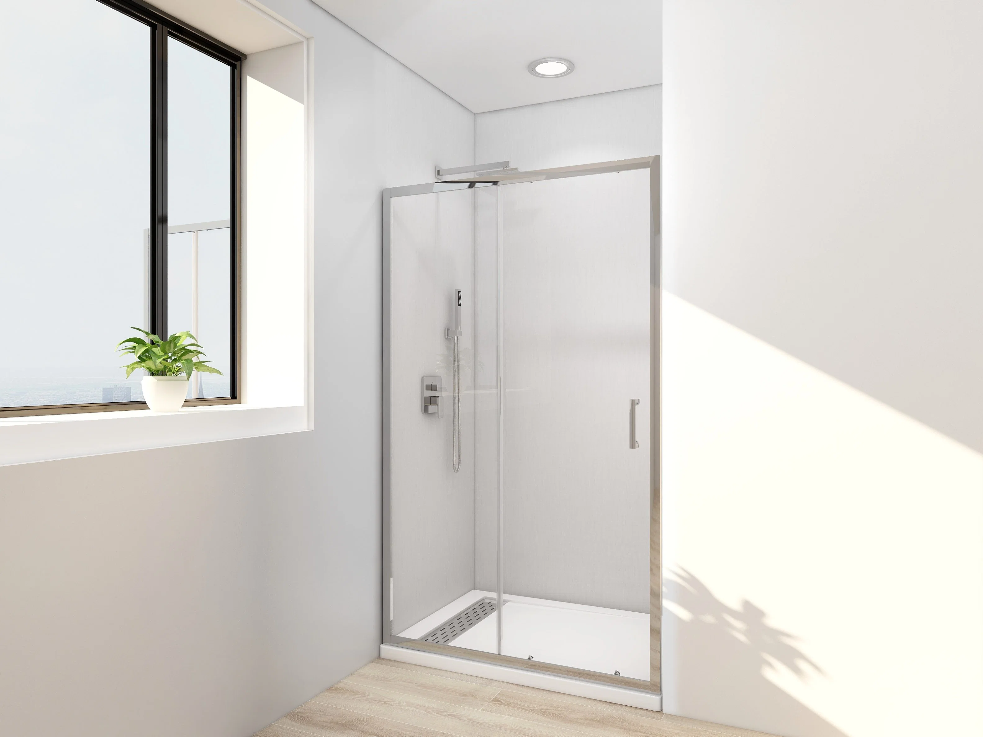 Simple Shower Enclosure|Small Bathroom Ideas (E-01 with big handle)