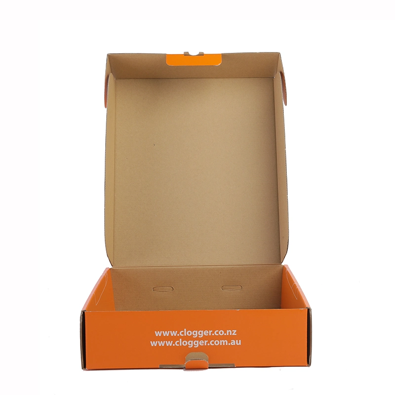 Mayorista/Proveedor de naranja Fácil plegado de papel blanco envases artesanales personalizados de verificación