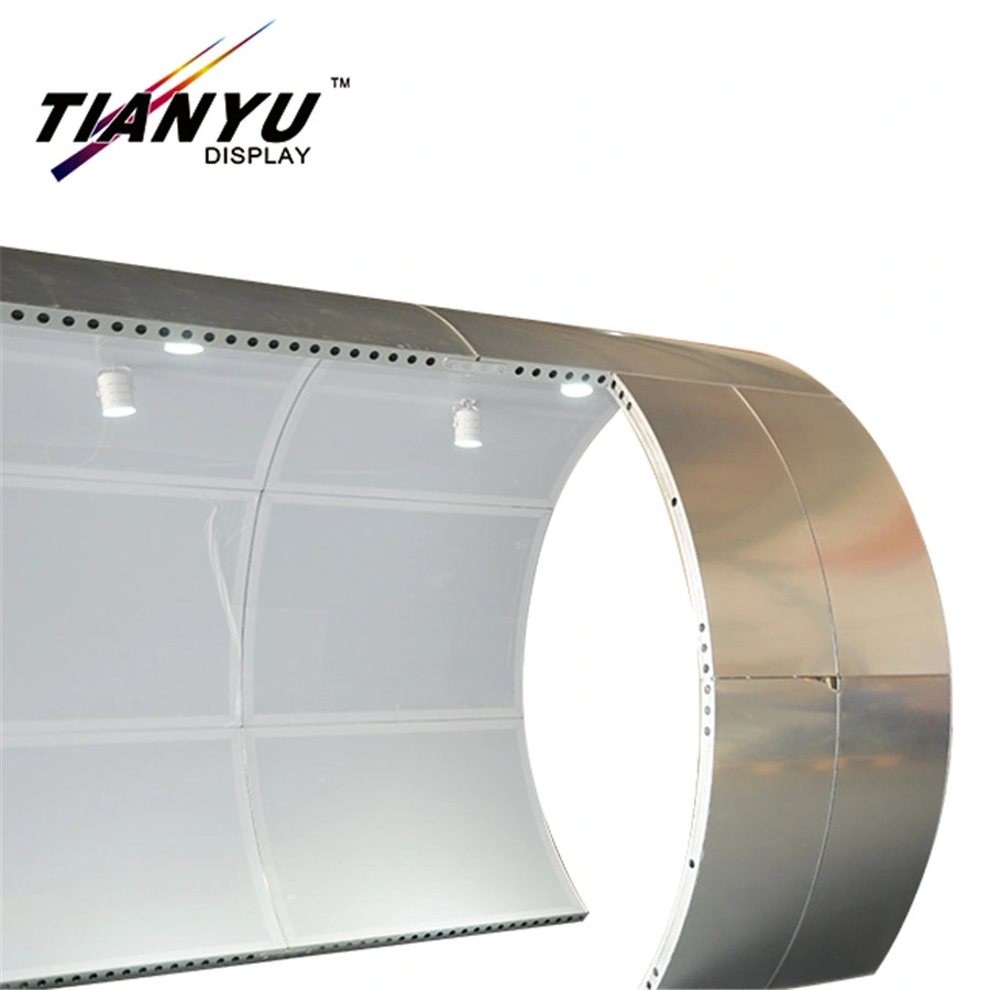 Aluminio curvo Tianyu personalizado Feria Stand o Stand