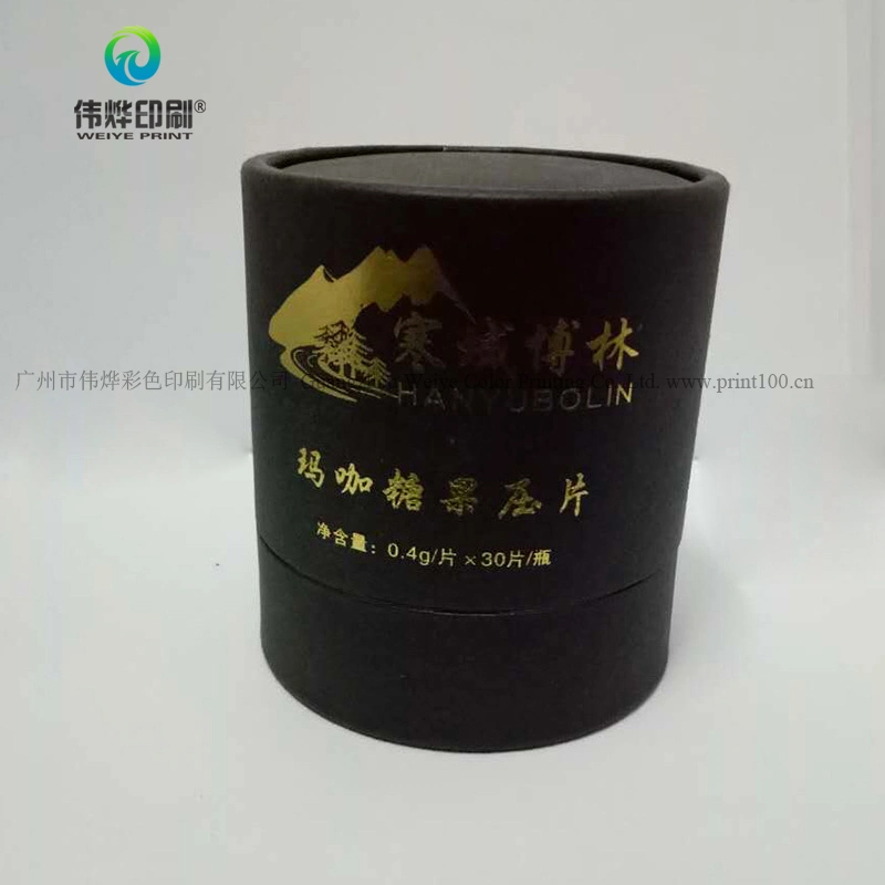 Custom Printing Hot Stamping Fancy Paper Promotion Gift Tube Packaging Box