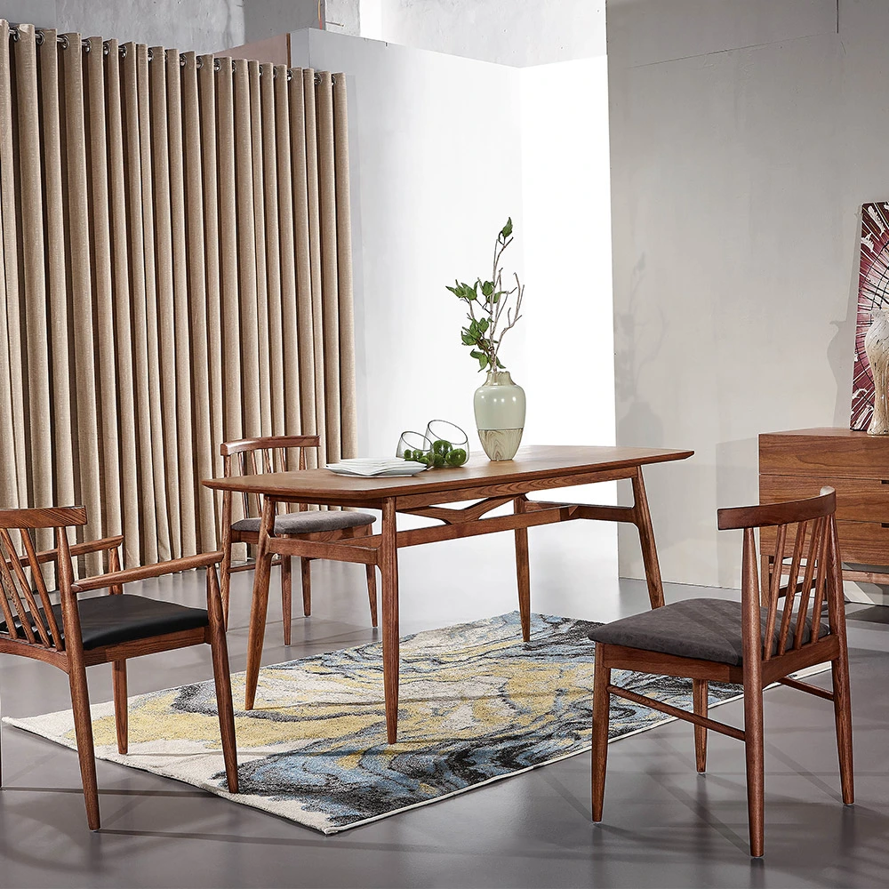 Restaurante de madera nórdica de la mesa de comedor Muebles fabricados en China Guangdong Fabricante promoción