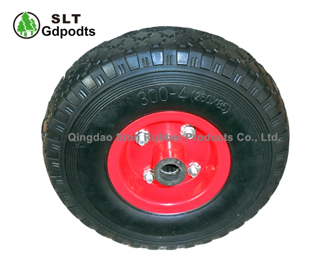 10" 3.00-4 Heavy Duty Trolley Wheels Solid Rubber Wheel