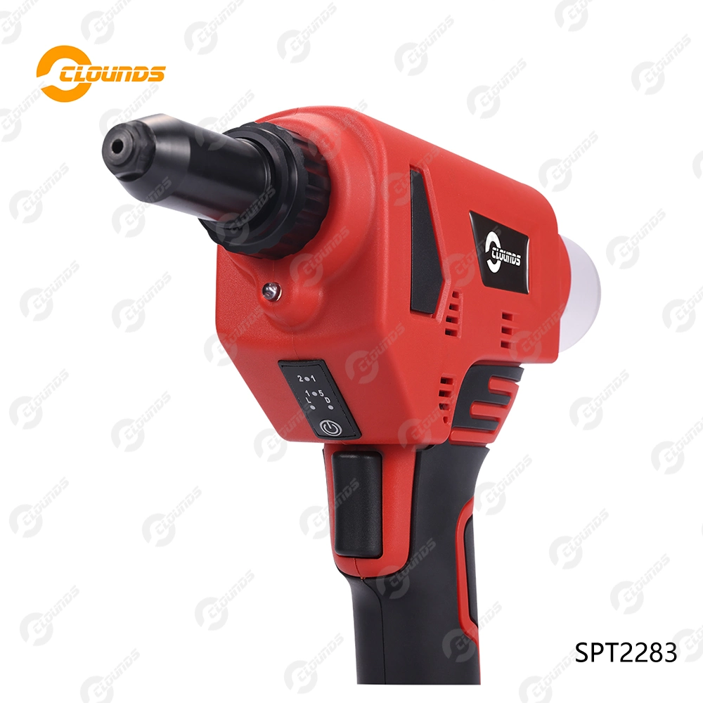 Spt2283 Electric Fasterner Rivet Brushless Motor Li-ion Battery Riveting Tool Cordless Blind Riveter Tools