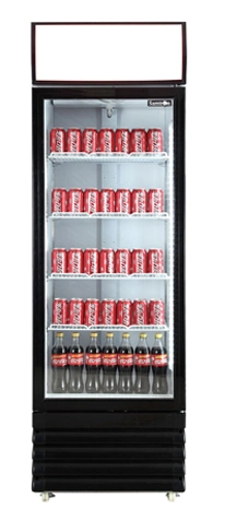 One Glass Door Commercial Vertical Display Beverage Showcase Cooler Fridge