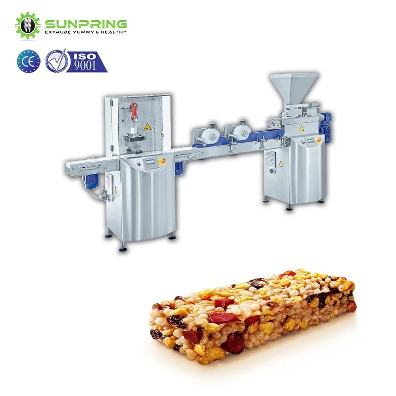 Muestras gratuitas Extruir máquina para barra de proteínas + barra de proteínas Extruir la máquina + Granola barra de la fabricación de la línea