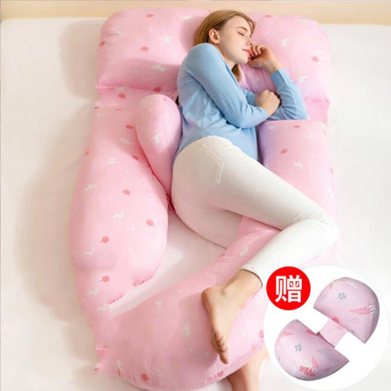 Pregnancy Pillow U-Shape Cooling Cover with Detachable Side Support for Back for Pregnant Women