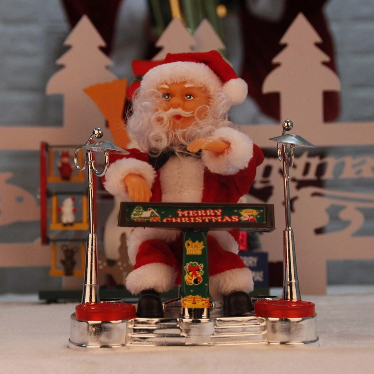 2023 Nuevo casarse con la Navidad Santa Electric Toy con diferentes instrumentos musicales para la decoración de Navidad