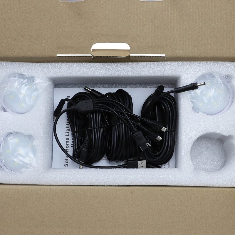 Portable Affordable Home Solar Power LED Bulbs Lighting Kits System with FM Radio Run DC Fan&amp; TV