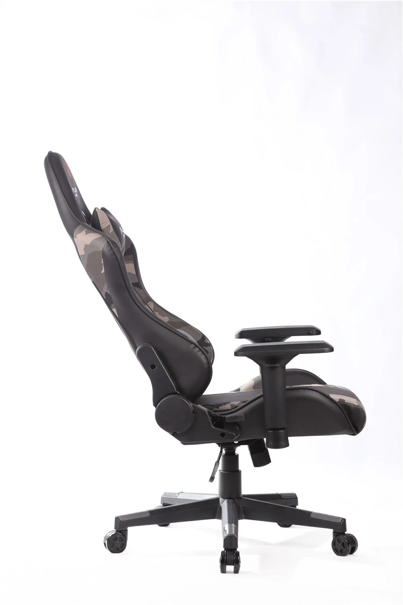 Chaise de bureau ergonomique de style course pour ordinateur de bureau de jeu à dossier haut