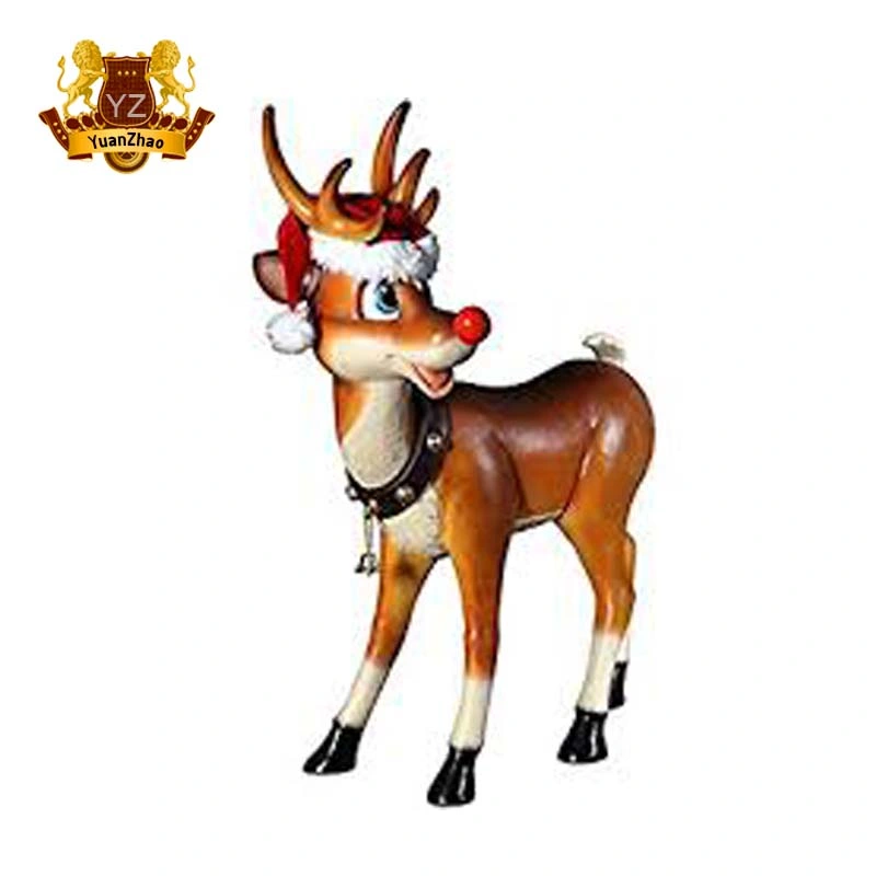 Best Selling Factory Customized Resin Fiberglass Christmas Reindeer Home Decoration Ornaments Gifts