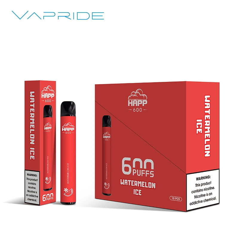 UK Happ 600 Puff Vaper 2% Cigarrillo Electronico Vape Einweg Elektronische Zigarette