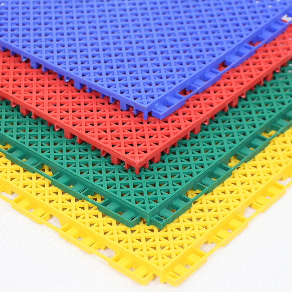 Modular Interlocking Flooring Cushion Soft PP Non-Slip Waterproof Splicing Floor Drainage Tiles Mat with Drain Holes for Bath, Pool, Shower, Kitchen, Deck, Pet