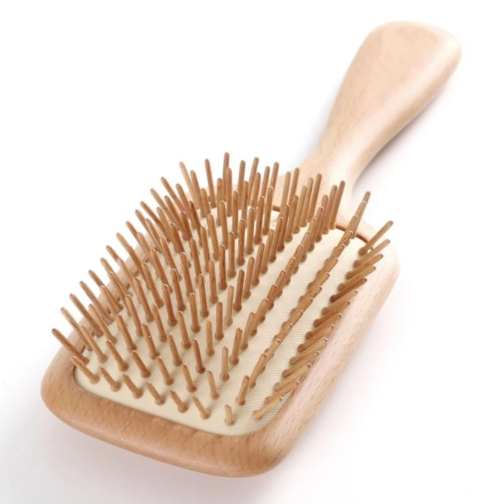 Bambu Premium Escova de cabelo Ecológico biodegradável, Escova de pêlo de plástico não