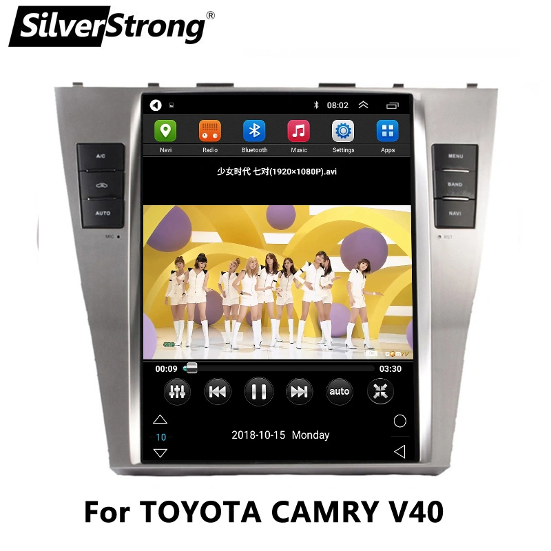 Silverstrong 10.4&prime; &prime; IPS, Tesla Android, Car GPS Navi, for Toyota Camry V40 2007-2011, Bluetooth, Multimedia, Fit Auto AC Only