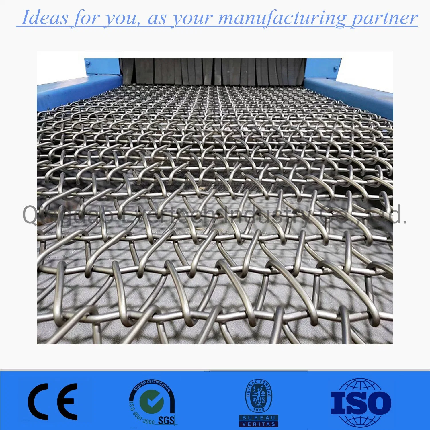 High quality/High cost performance  Brake Pads Wire Mesh Belt Blast Cleaning Equipment