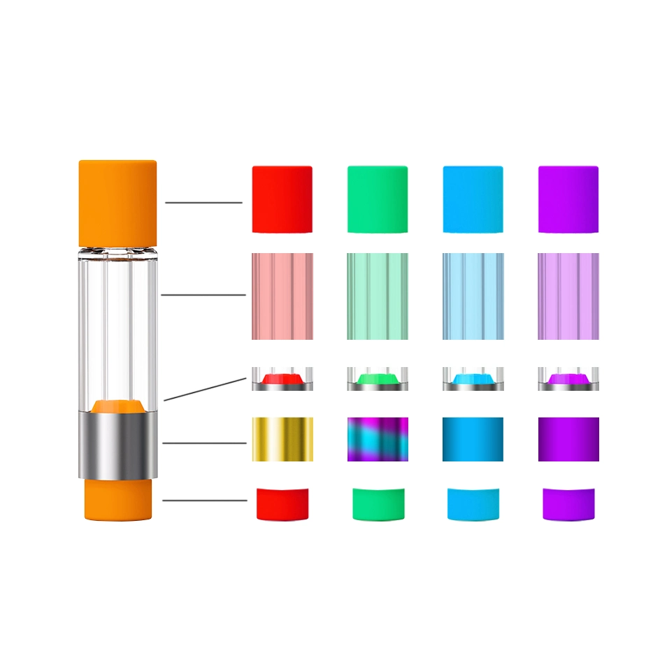 Cartouches de vape en verre complet 0,5 ml 1,0 ml Bobine en quartz Cartouche filetée 510 Goût pur Cigarette électronique Atomiseur d'huile épaisse