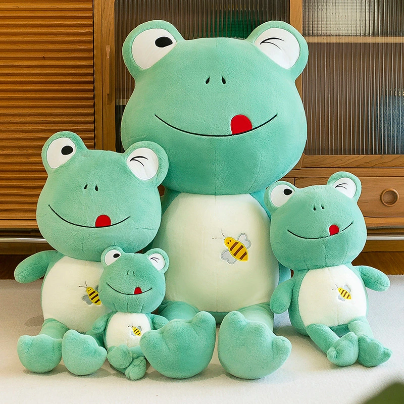 Hot Selling in 2023 Custom Plush Stuffed Cartoon Frog Toy for Kids