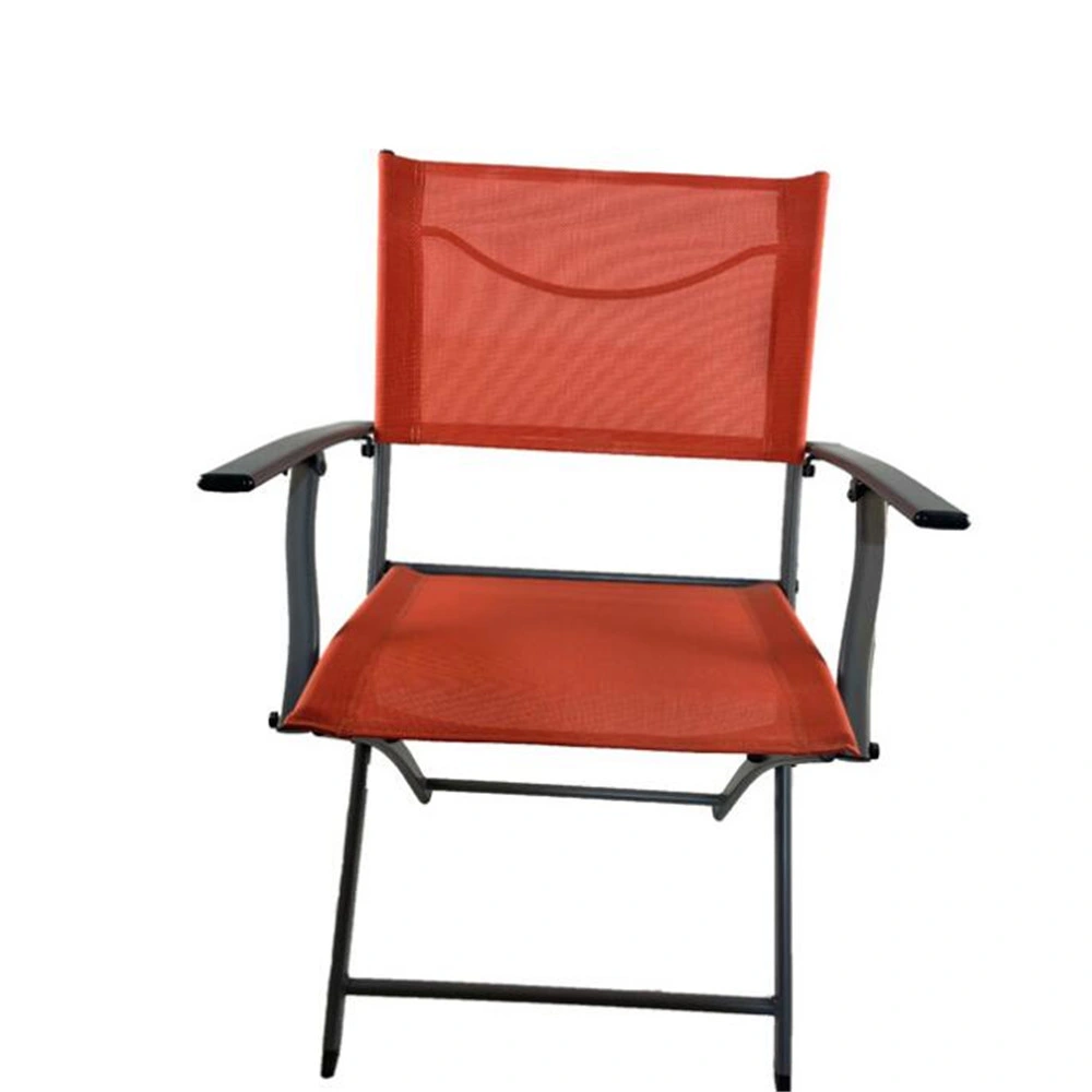 Good Folding Chair with Arm Rest Folding Metal Chair Outdoor Furniture