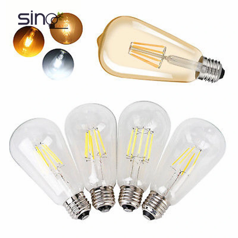 Dimmable St6 12W Vintage LED Edison Bulbs Filament Light Bulb