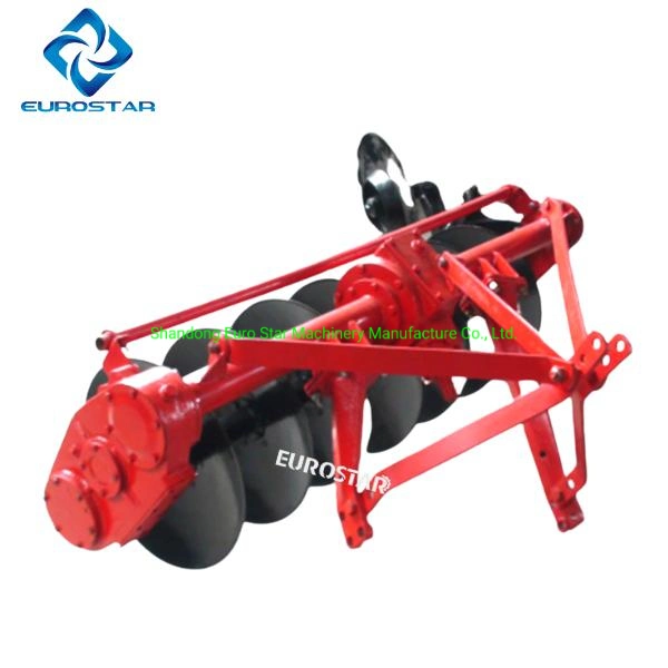 1lyq-322 Hanging Disc Plough for 15-20HP Tractor Width 660mm Heavy Duty Hydraulic Flip Plow Drive One Way Round Tube Agricultural Machinery Paddy Filed Farm