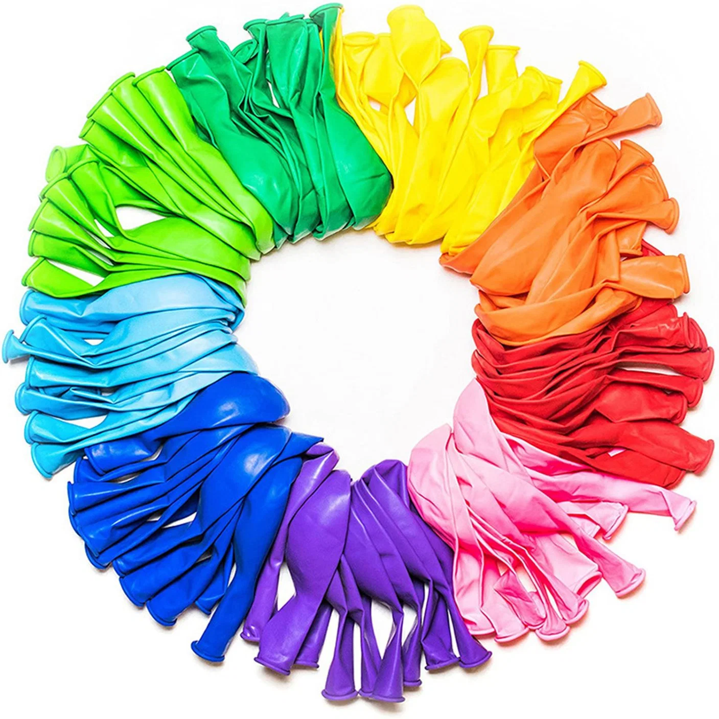 Assorted Bright Colors Balloons Rainbow Set for Helium or Air Use Kids Birthday Party Decoration Accessory