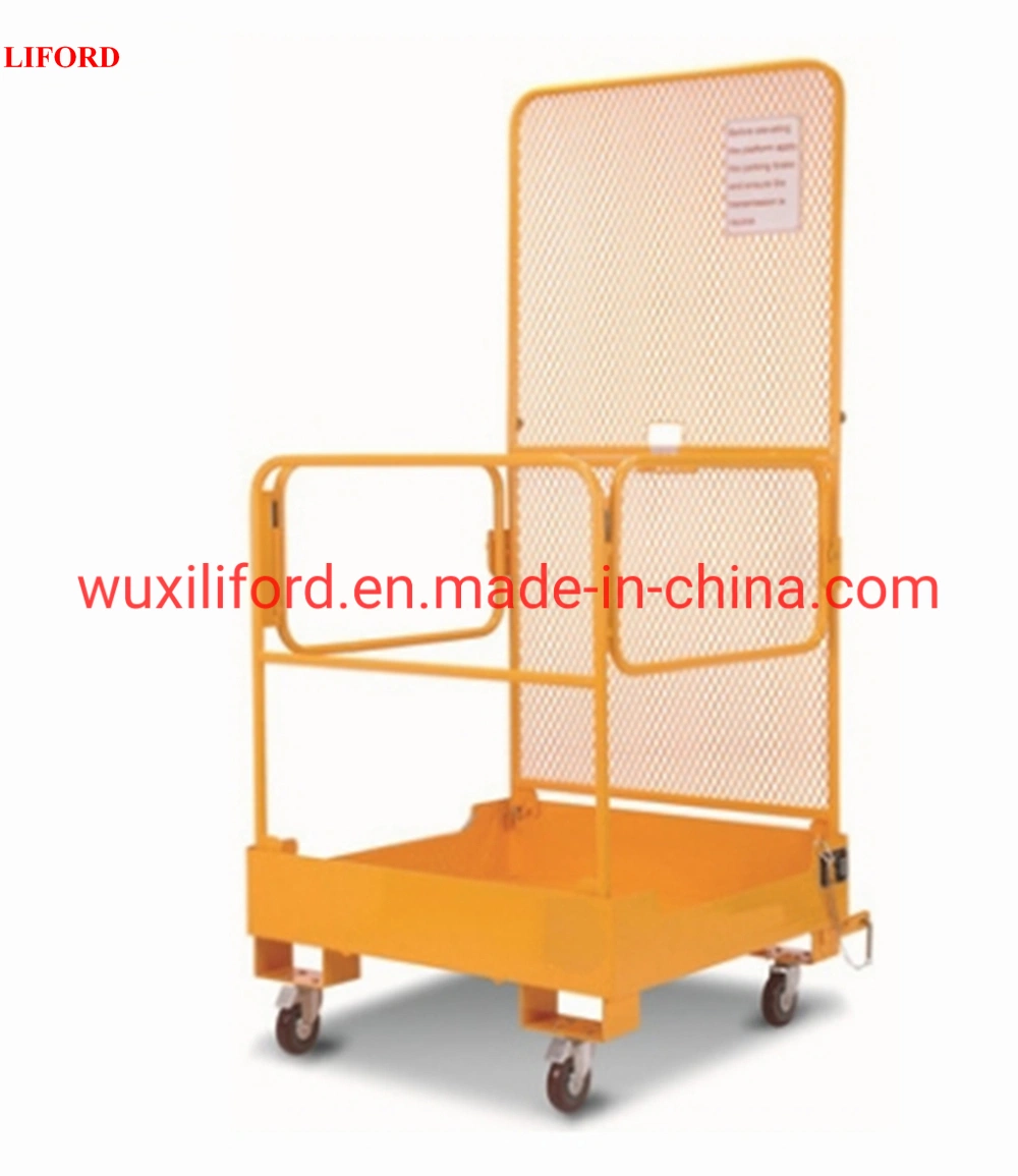 Forklift Jib Grabber Hoist Attachment Fold-Down Forklift Safety Cage Man Basket Nk30 Series