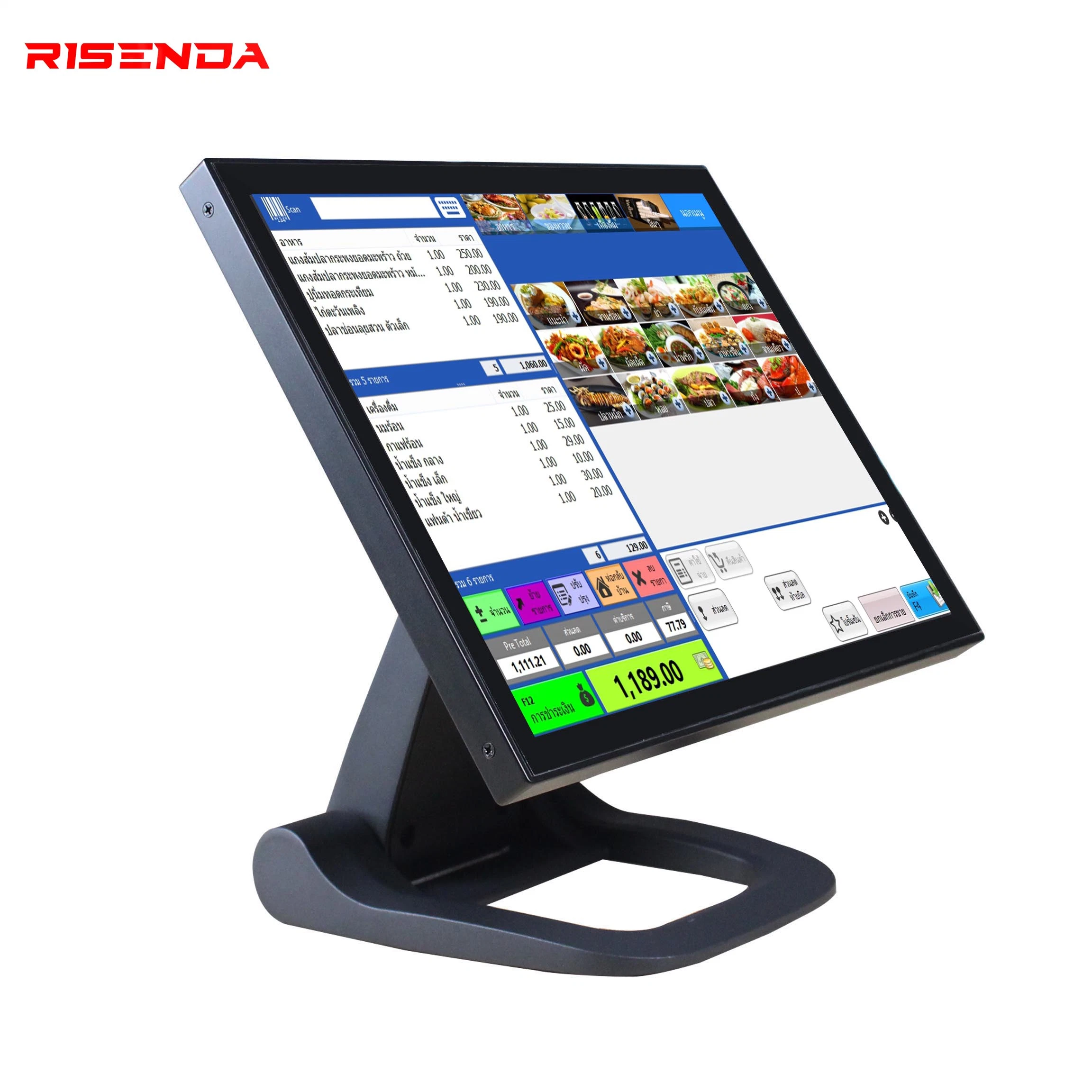 Ecrã tátil de 15" pos Terminal ultrafino, tudo num só PC Point of Sale Epos Cash Register pos