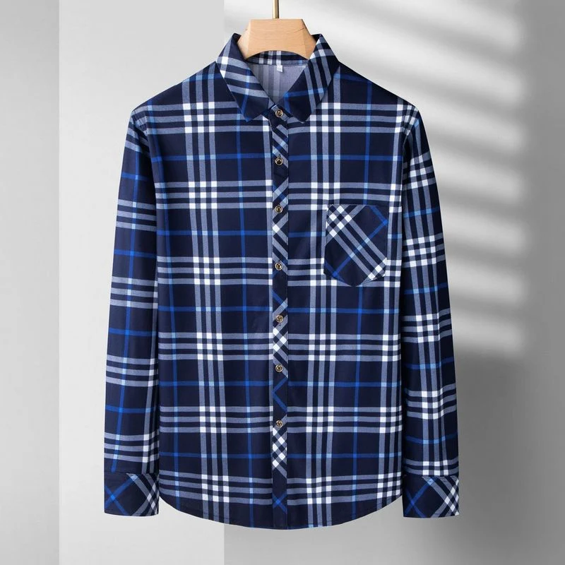 2023 Wholesale/Supplier Plaid Cotton Shirt with High quality/High cost performance Customsized Logo for Men