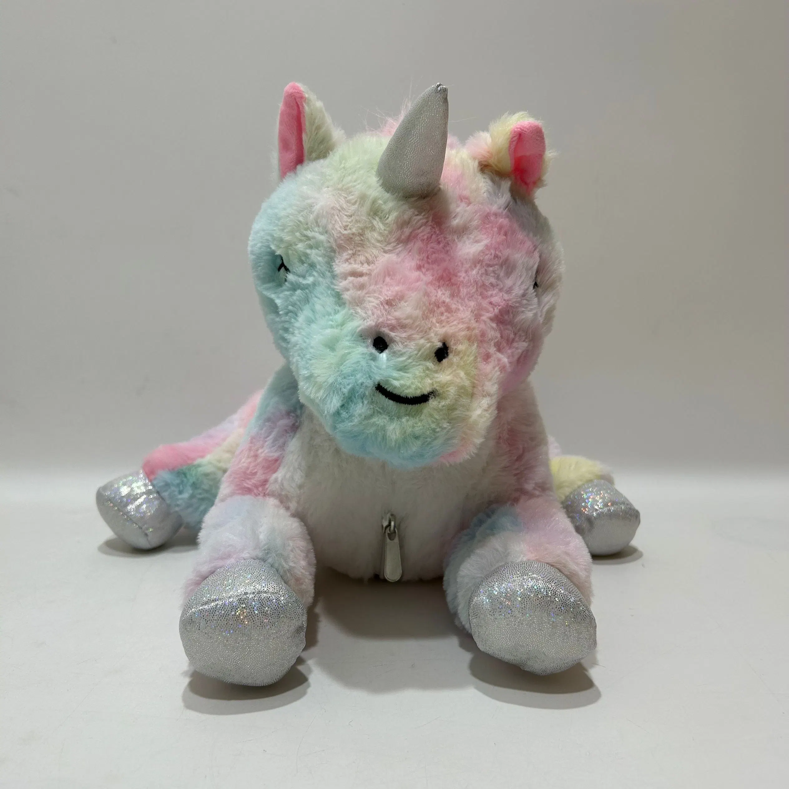 Sensor erhellen Plüsch Einhorn mit Musik flauschigen Tie-Dye Spielzeug BSCI Factory