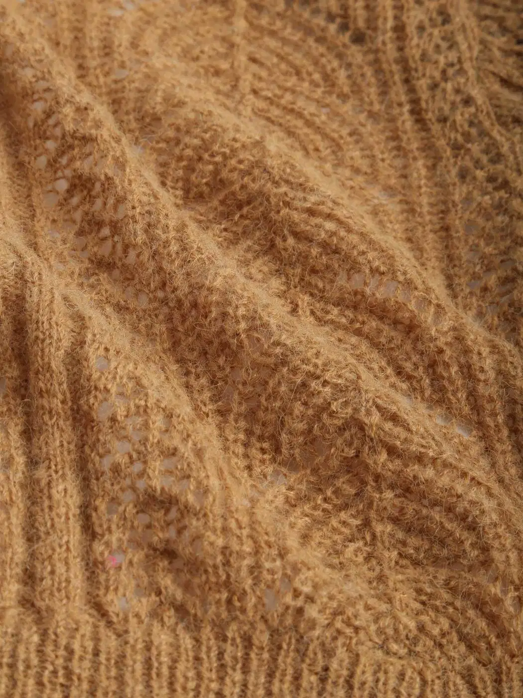 Botón hueco sólido marrón hasta Knit Cardigan diseños personalizados de estilo de moda la elegancia de la mujer de tejer jersey con cuello en V Buttoned Damas tejidos de punto jersey de manga larga