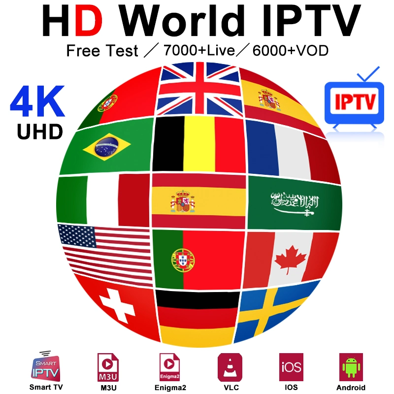 Alemania Suscripción IPTV IPTV de M3U 4K completa Europa España Francia Italia Turkeyarabe Ca USA Android Mini PC Box Mag IP TV Smart