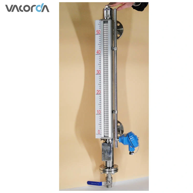 Vacorda Factory Side Mounted Magnetic Column Level Gauge for Liquid