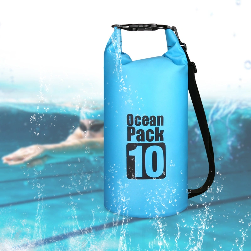 10L bolsa impermeable al aire libre en seco de la cuchara saco para piscina flotante - Baby Blue