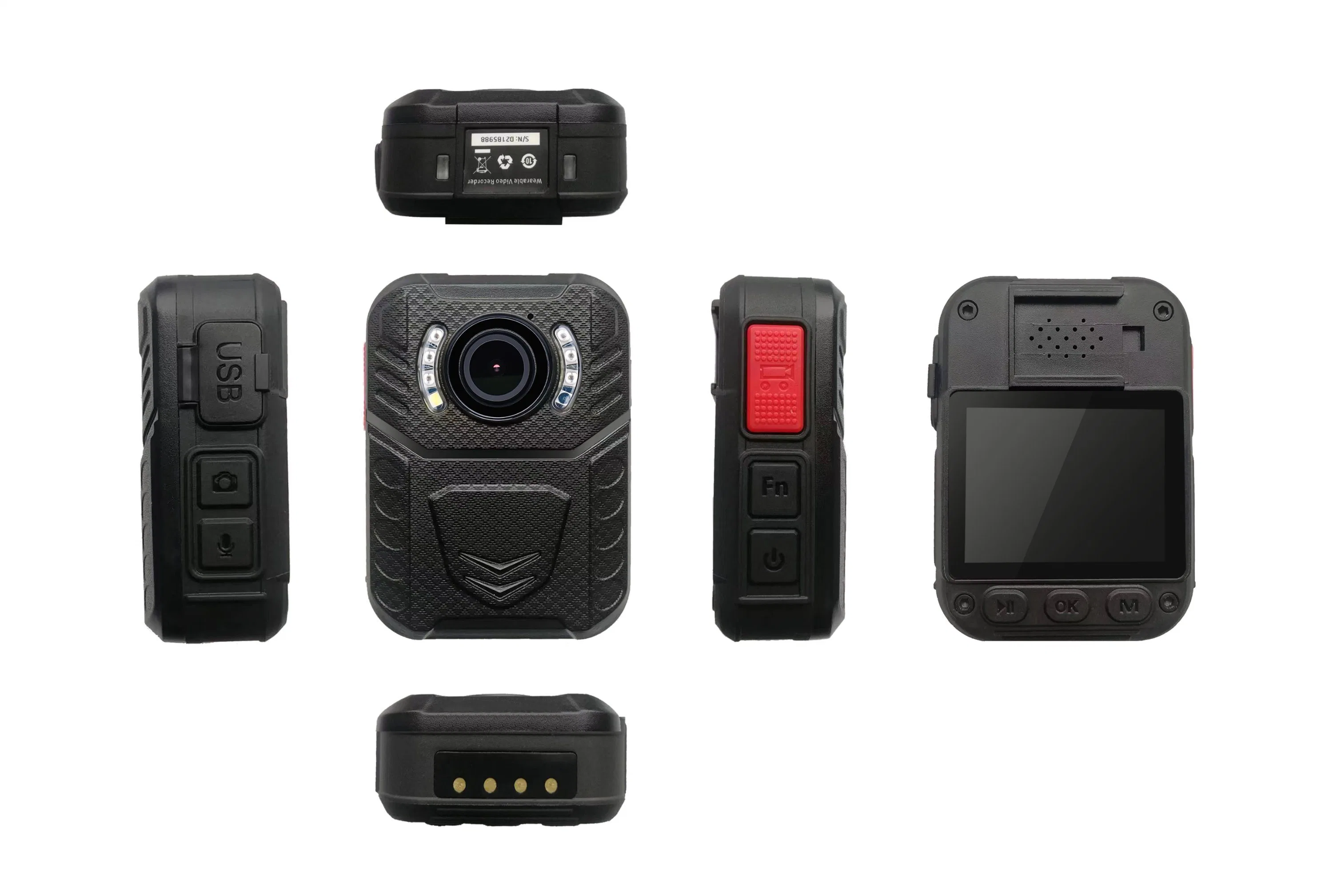 Different Accessories Mount Holder Body Camera for Civilians with Audio and Video in Day Time and Night Time