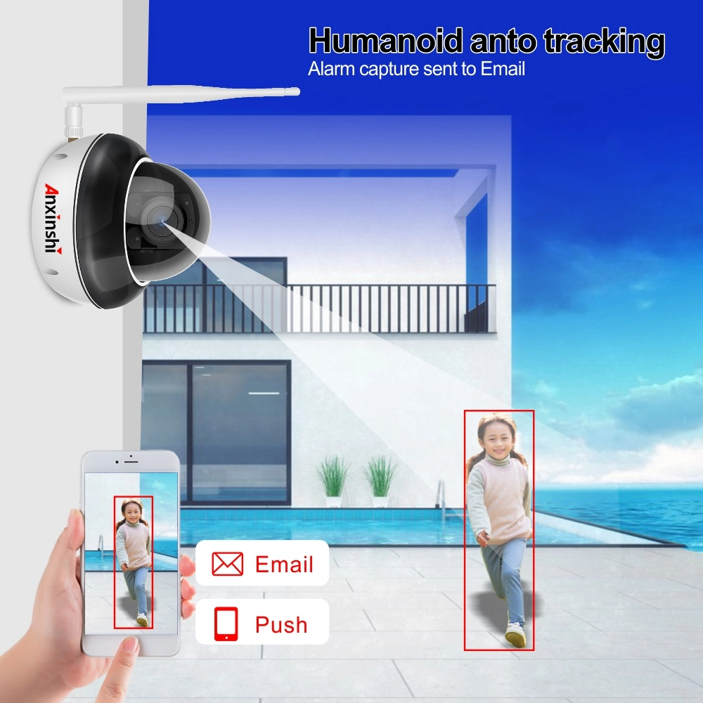 2 PC el sistema de vigilancia de la matriz de LEDs infrarrojos 2 modos de visión nocturna a Color de audio IP65 Resistente al agua 30m de distancia de la Cámara de P2P