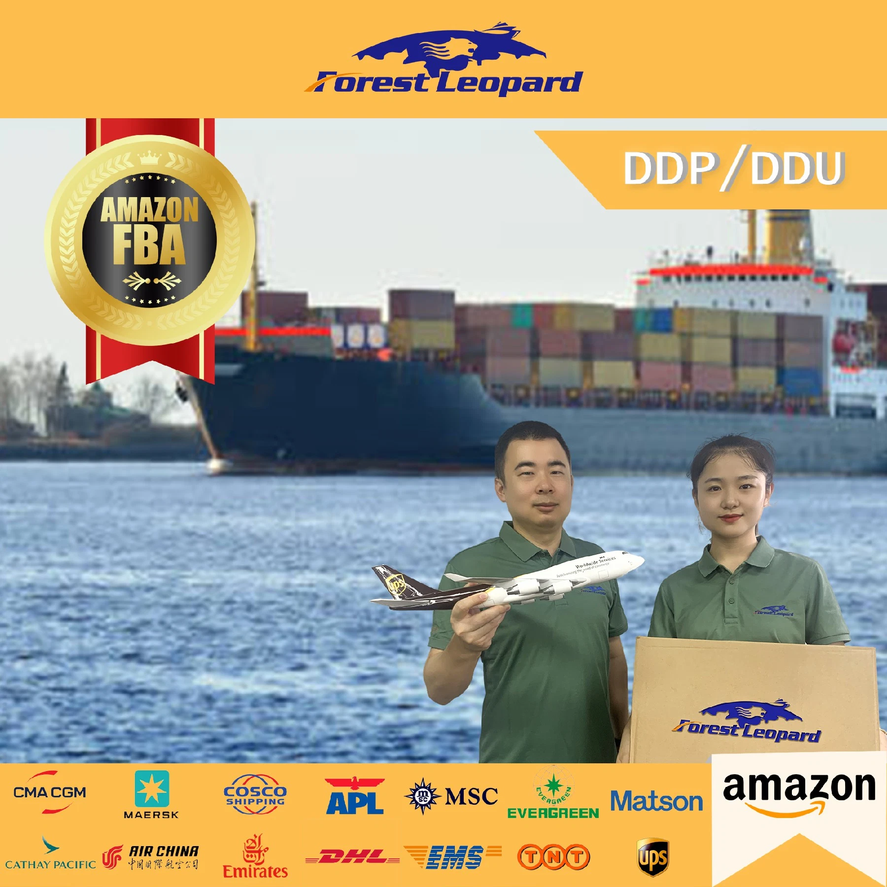 Amazon Fba DDP Freight Forwarder From China to Thailand Colombia by Sea Shipping Agent for India Freight Forwarder China to UK