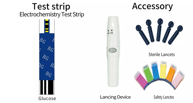 Hot Sale Non Invasive Meter Glucose Meters Monitors Blood Sugar Test Kit