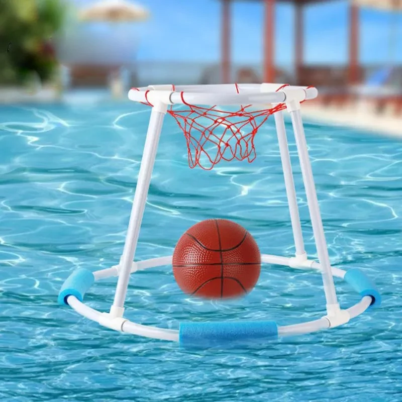 Juego de Baloncesto Natación agua flotante Baloncesto Hoop Pool Toy Para el juego de saltos de baloncesto acuático inflables con piscina