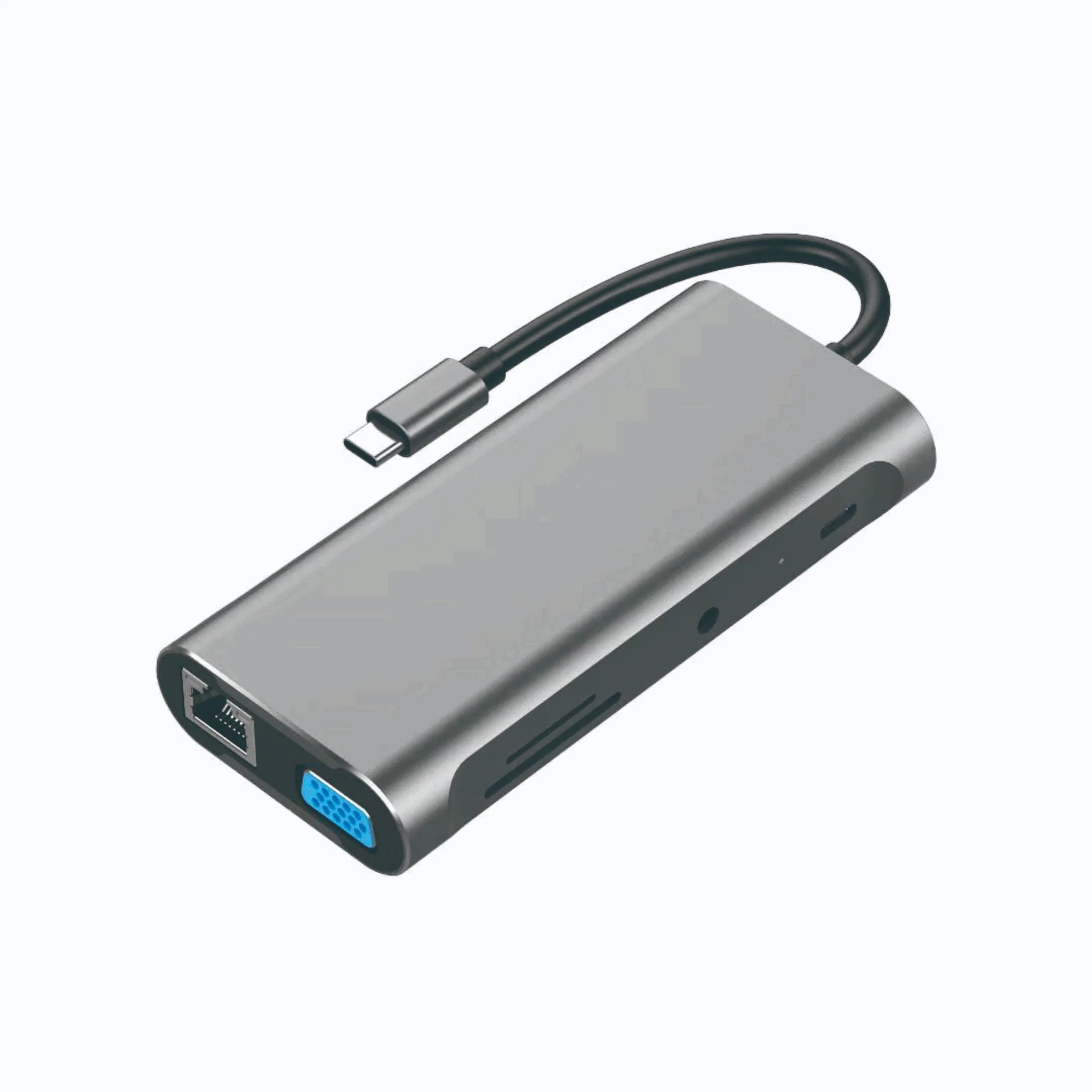 7 en 1 USB USB3.1 USB3.0 de aluminio tipo C-C USB SD TF Card Reader tipo HD-Mi-C Hub