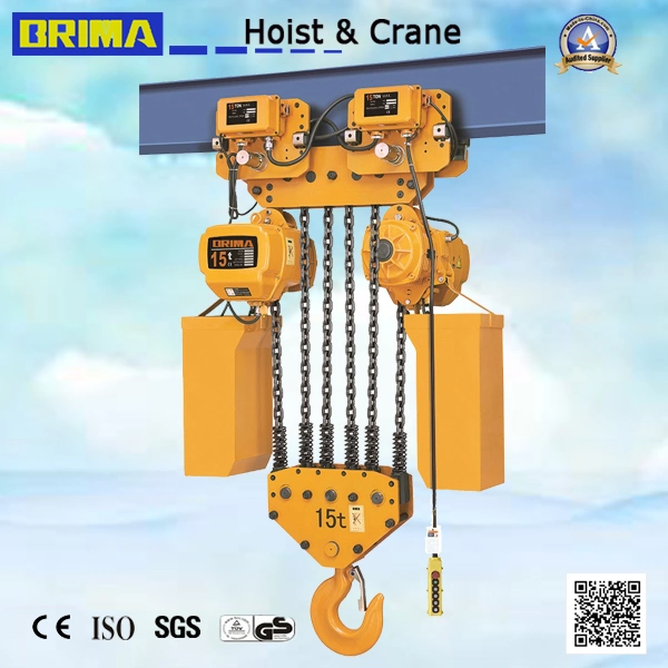 15t Single Speed Electric Chain Hoist with Fixed Hook