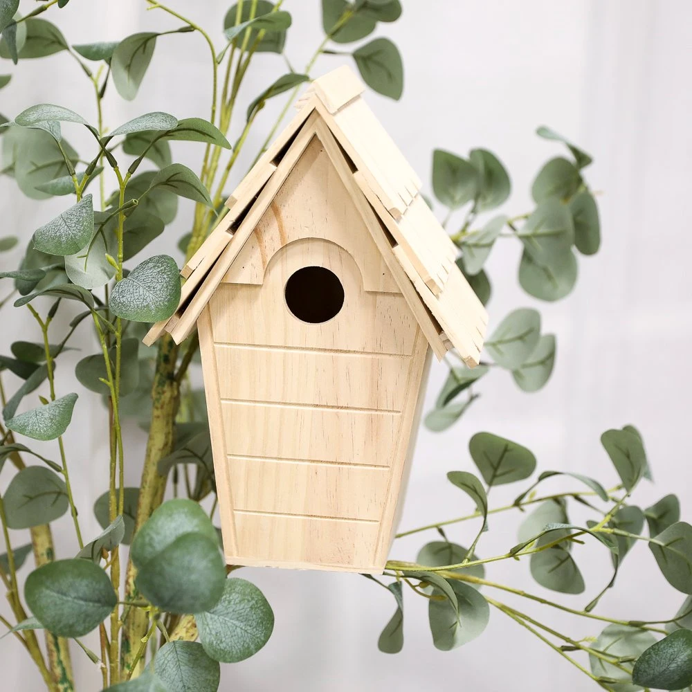 Outdoor Indoor Garten Wand Montiert Hängeheim Natürliche Massivholz Bird House