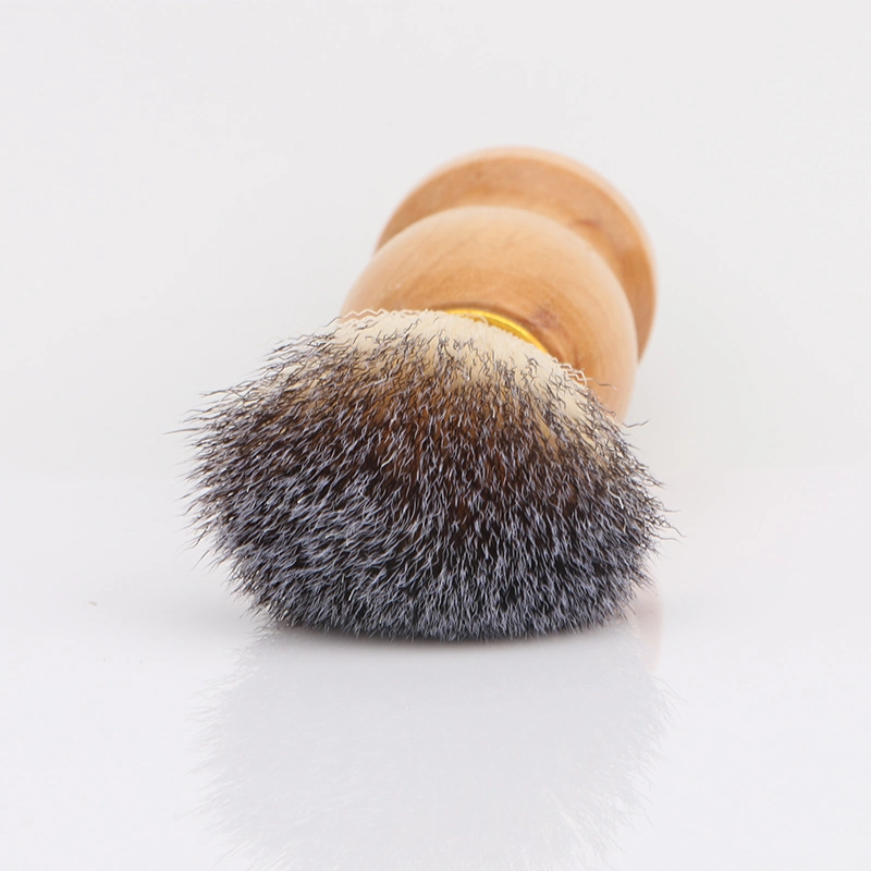 Synthetic Soft Nylon Shave Brushes Natural Wood Handle Barber Face Cleaning Tool Shaving Brush