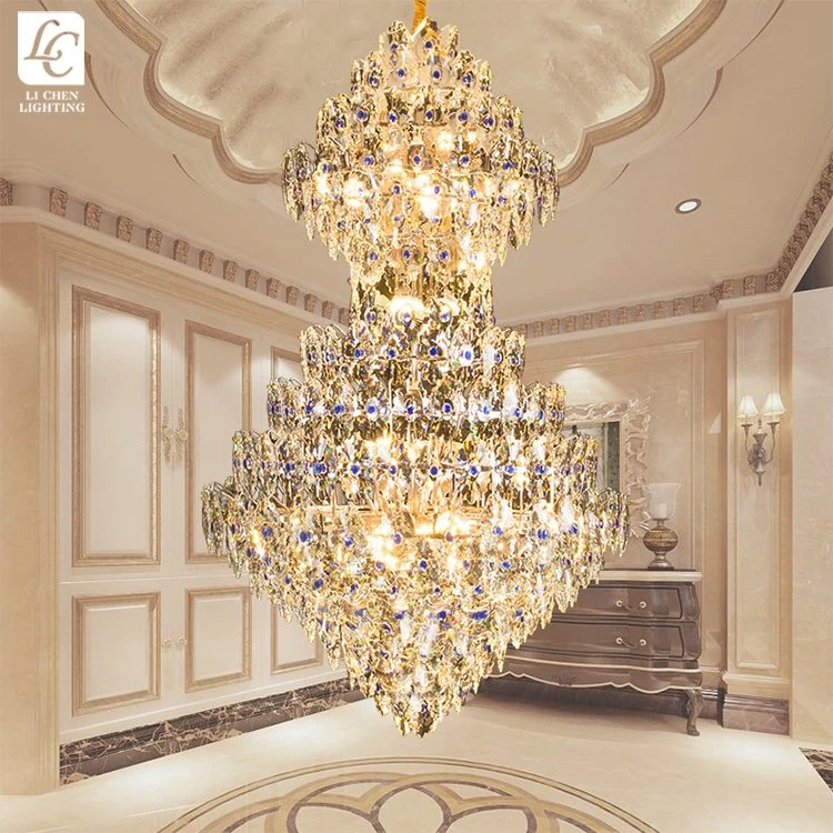 Custom Giant Project Decoration Lighting for Hotel Lobby K9 Crystal LED Chandelier