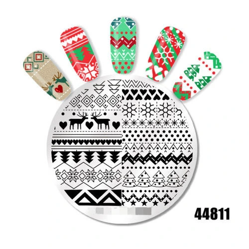 Custom Design Christmas Metal Stamp Nail Art Stamping Plates