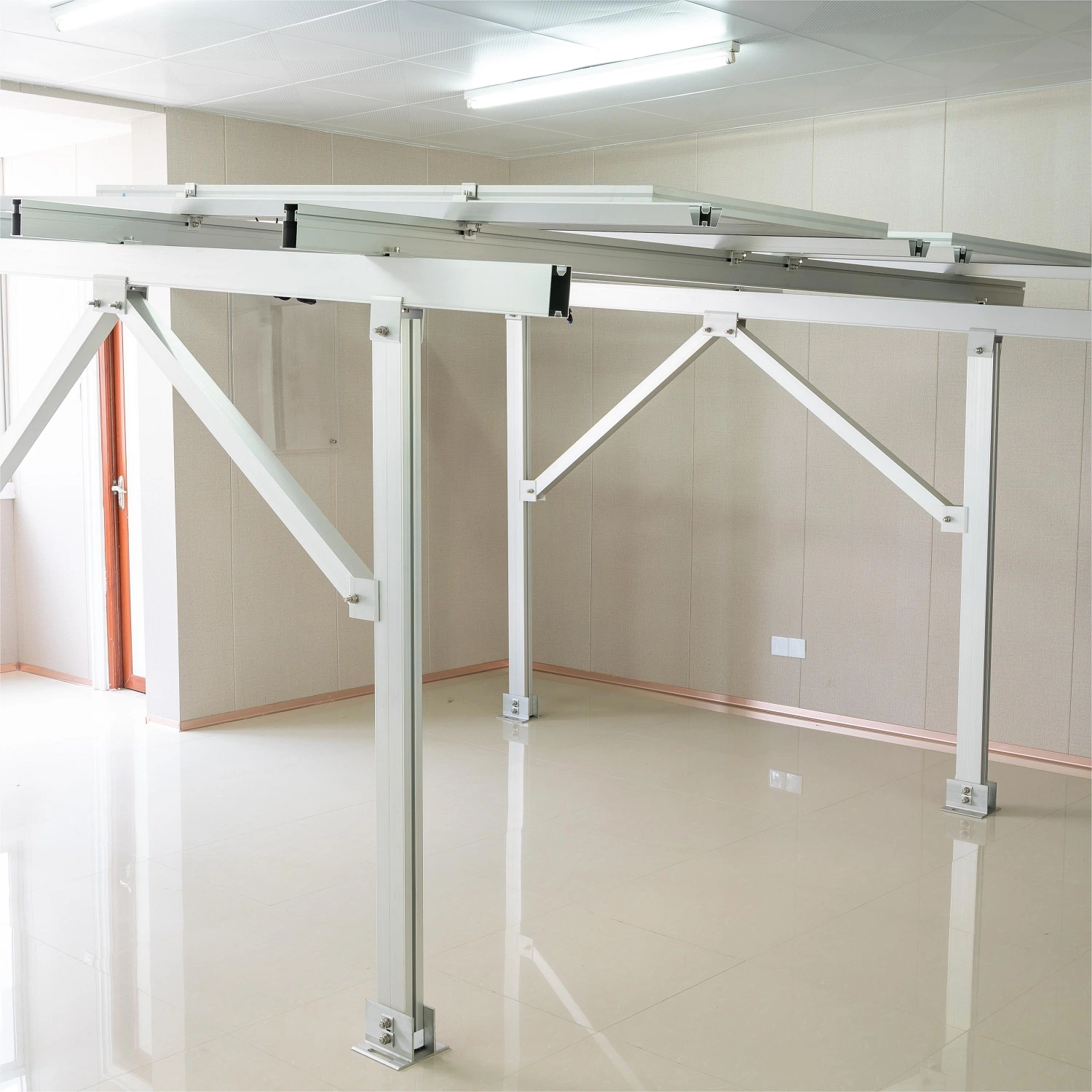 Factory Wholesale/Supplier Aluminum Solar Carport Mounts W Type Ground Bracket System