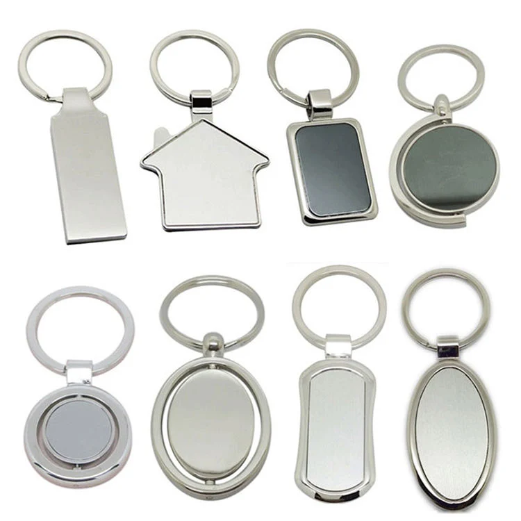 Оптовая конструкция Keyrings брелок Blank Гравюры Plain Custom House Iron Цепочка из окрашенного сплава Металлическая цепочка для рекламных подарков