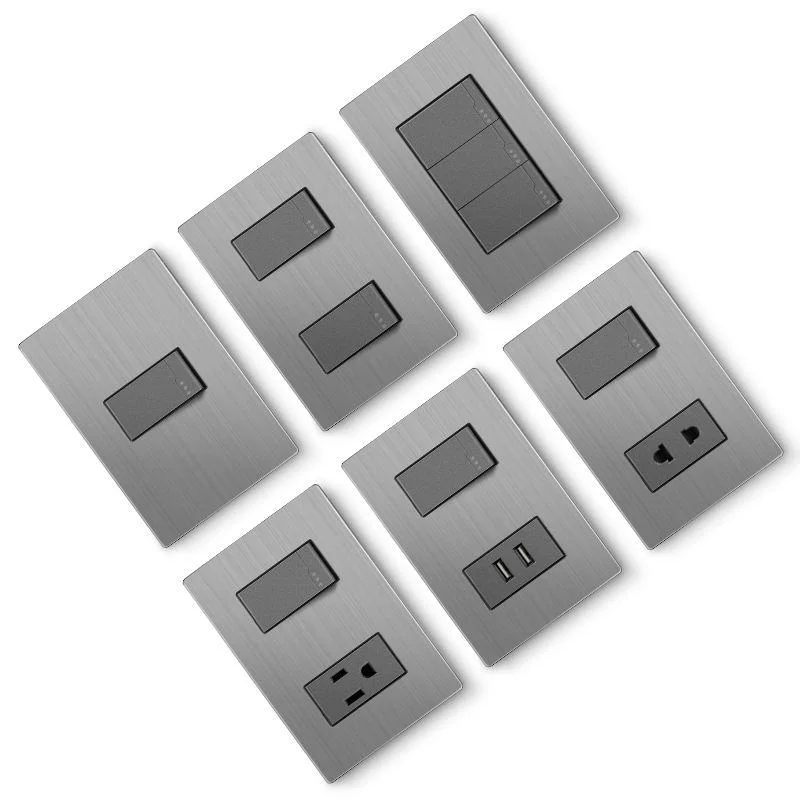 South American Switch Socket Metal Frame 1gang Switch