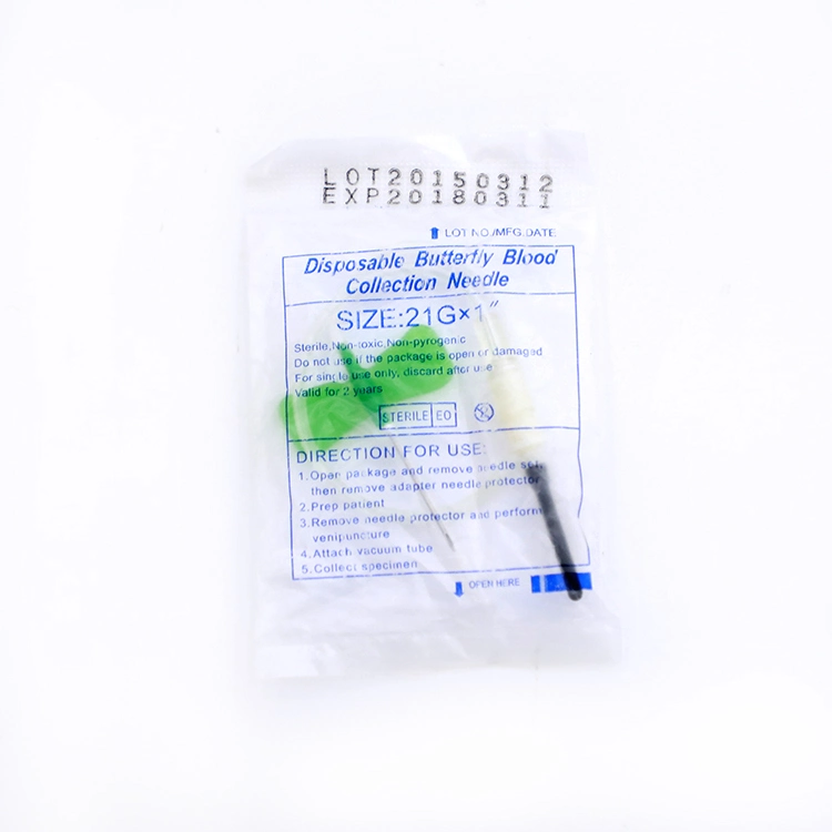 HBH Medical Safety 21g Butterfly Needle for Blood Collection