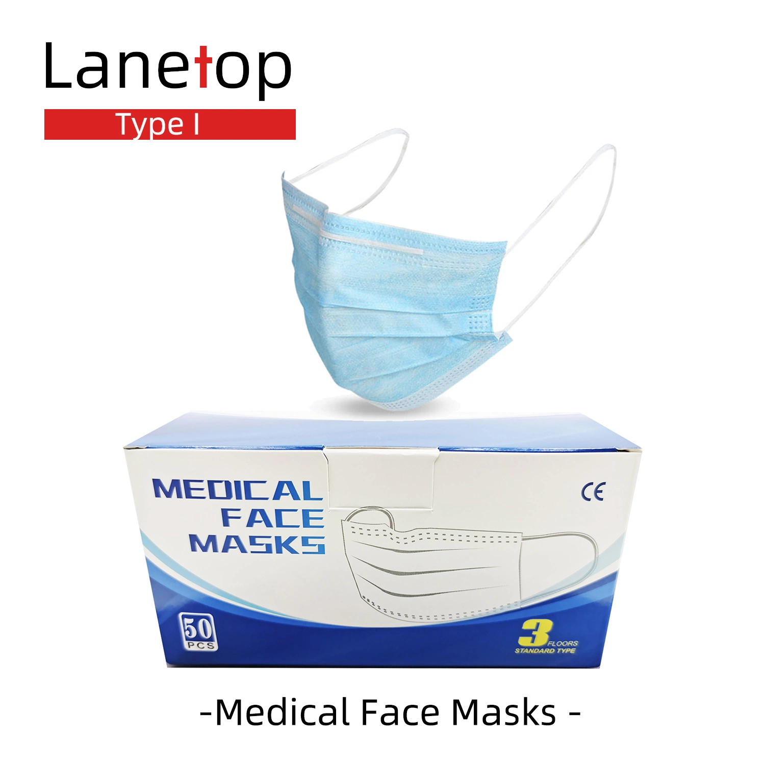 Gesichtsmaske Medical 3ply Einweg-Ohrbügel