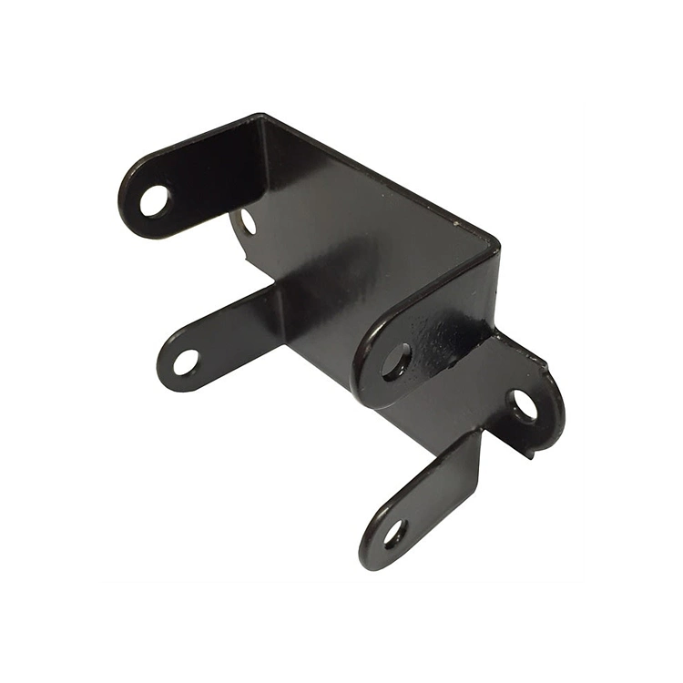 Custom Sheet Metal Mounting Brackets Black Powder Coating OEM Stamping Bending Forming Service